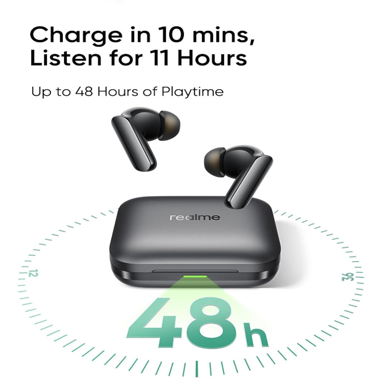 realme Buds Air 7 Pro with Ai Live Translation,11mm+6mm Dual-dac Driver,48 Hrs Playtime,53 dB ANC,LHDC,45Ms Low Latency,360° Spatial Audio,IP55 Dust & Water Resistant,BT 5.4 (Racing Green) Visit the realme Store