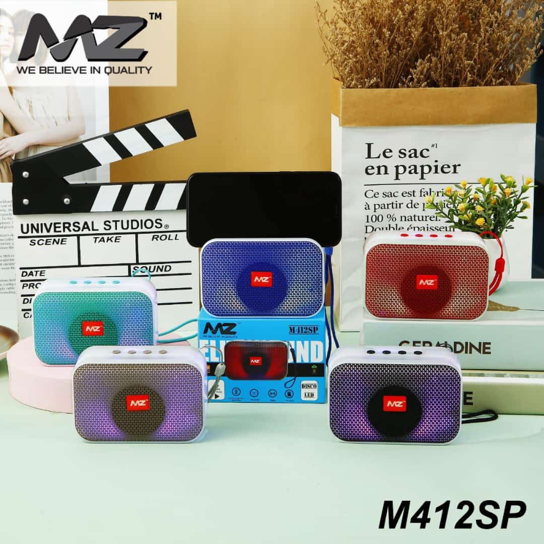 MZ M412SP Portable Bluetooth Speaker Antenna Radio Mini Speaker Dynamic Thunder Sound with High Bass 5 W Bluetooth Speaker (Multicolor | Stereo Channel)