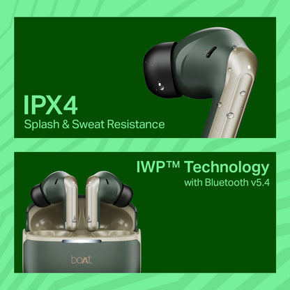 boAt 2025 Launch Airdopes 219, 4Mics ENx Tech, 40 Hrs Battery, Best in Segment for Calling, Free Music Streaming,13mm Drivers, Bluetooth Earbuds, TWS Ear Buds Wireless Earphones with mic (Forest Sage)