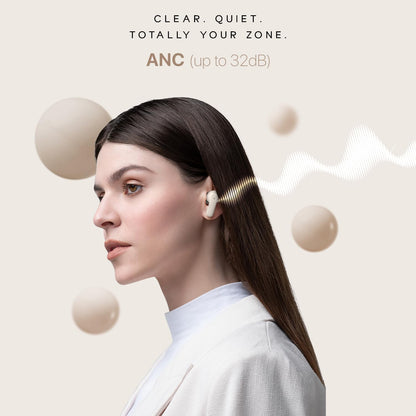 Noise Newly Launched Buds X2 in Ear Truly Wireless Earbuds with Massive 140H of Playtime, ANC (up to 32dB), Rubberised Finish, Dual Device Pairing, Dual EQ Modes, BT v5.3 (Ebony Black)