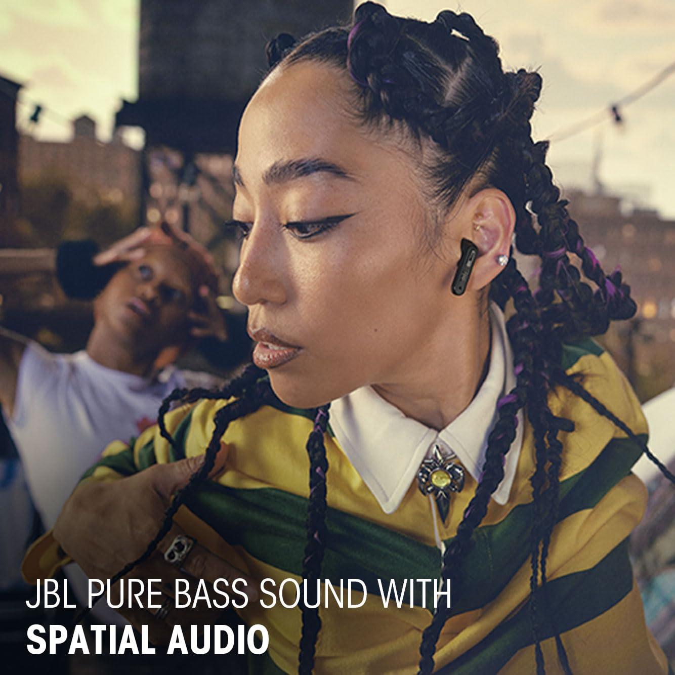 JBL New Launch Tune Beam 2 TWS, ANC Earbuds, 48Hr Playtime,Dual Connect, Ambient Aware, Relax Mode, Customized EQ with Headphones App, 6 Mics for Clear Calls, Spatial Sound, Personi-Fi 3.0 (Black)