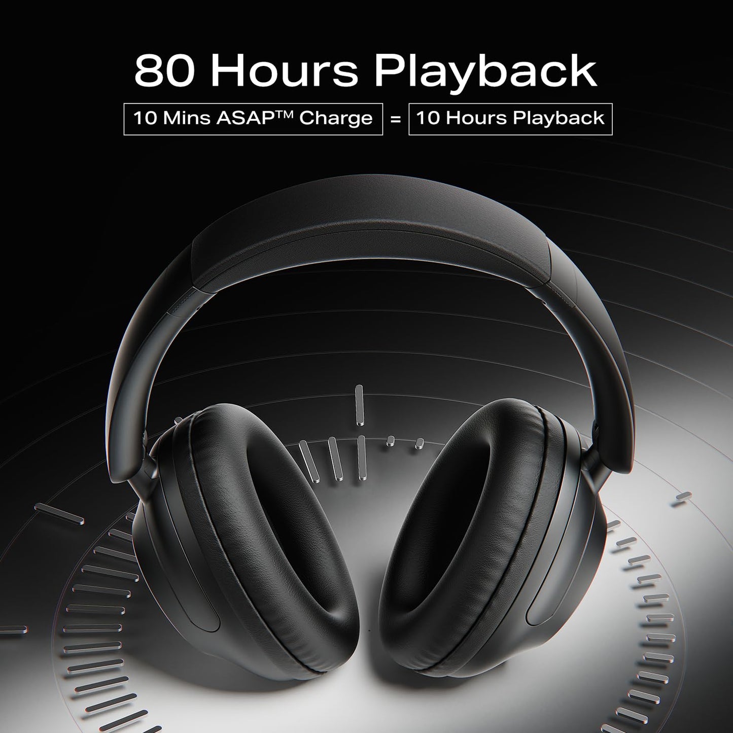 boAt New Launch Rockerz 650 Pro, Touch/Swipe Controls, Dolby Audio, 80Hrs Battery, 2Mics ENx, Fast Charge, App Support, Dual Pair, Bluetooth Over Ear Headphones with Mic (Iris Black)