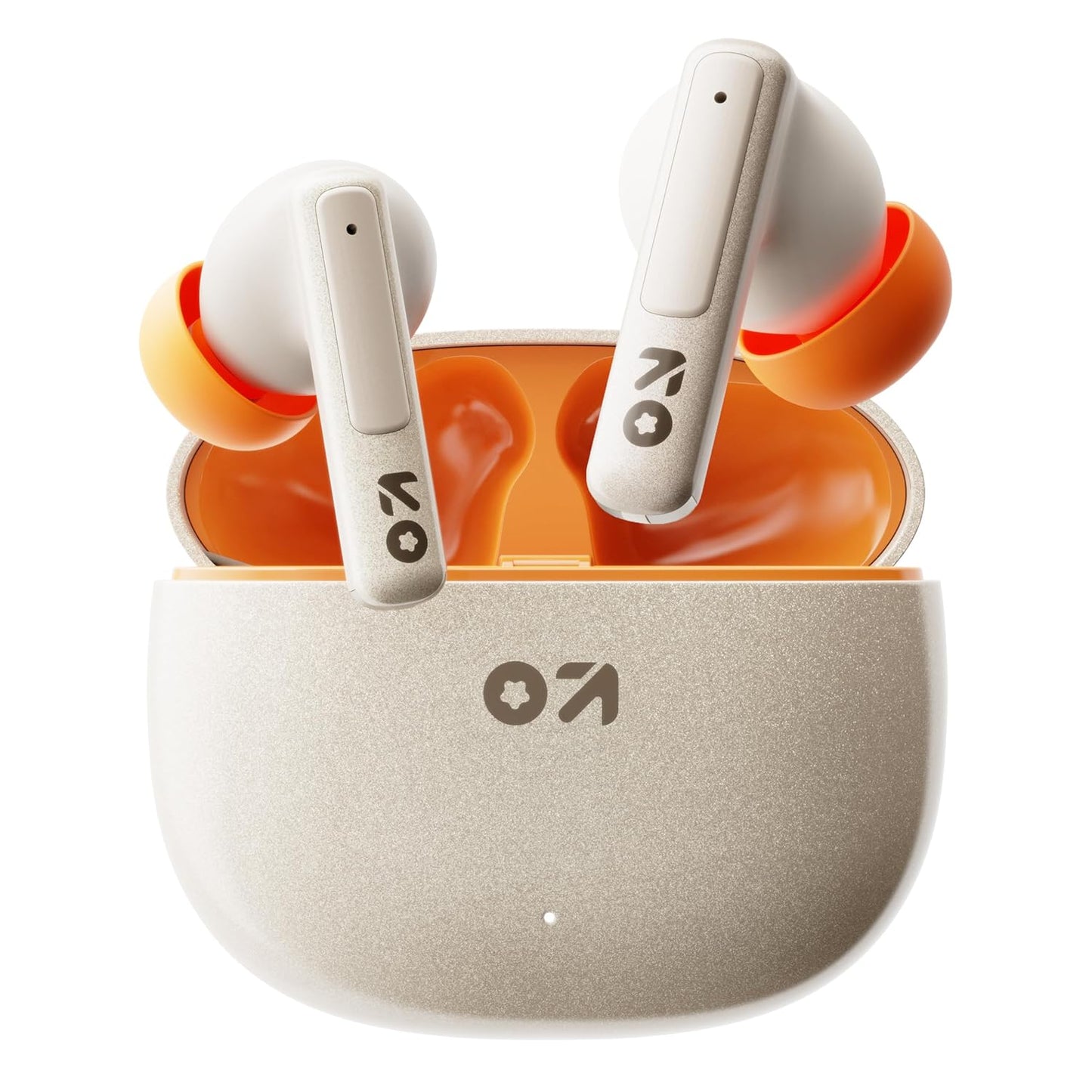 GOBOULT W60 True Wireless in Ear Earbuds 60H Playtime, ZEN Quad Mic ENC, 50ms Xtreme Low Latency, Made in India, Type-C Fast Charging, 13mm Driver, IPX5 Combat Gaming mode,TWS Ear Buds Wireless(White)