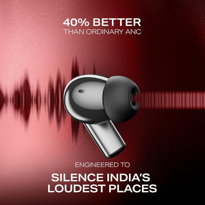 boAt Airdopes Prime 701 ANC (2025 Launch),46dB Hybrid ANC, 50Hr Battery, Real Spatial Audio,Multidevice Connect,App Support, Bluetooth Earbuds, TWS Ear Buds Wireless Earphones with mic (Zinc White)