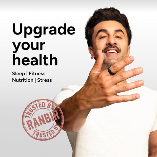 Gabit Smart Ring | Health Tracker, 7+ Day Battery | Sleep, Fitness, Nutrition, Stress | Buy Sizing Kit First | Calorie Tracking for Weight Loss | Smart Ring for Men & Women | Titanium, Matte Silver 6
