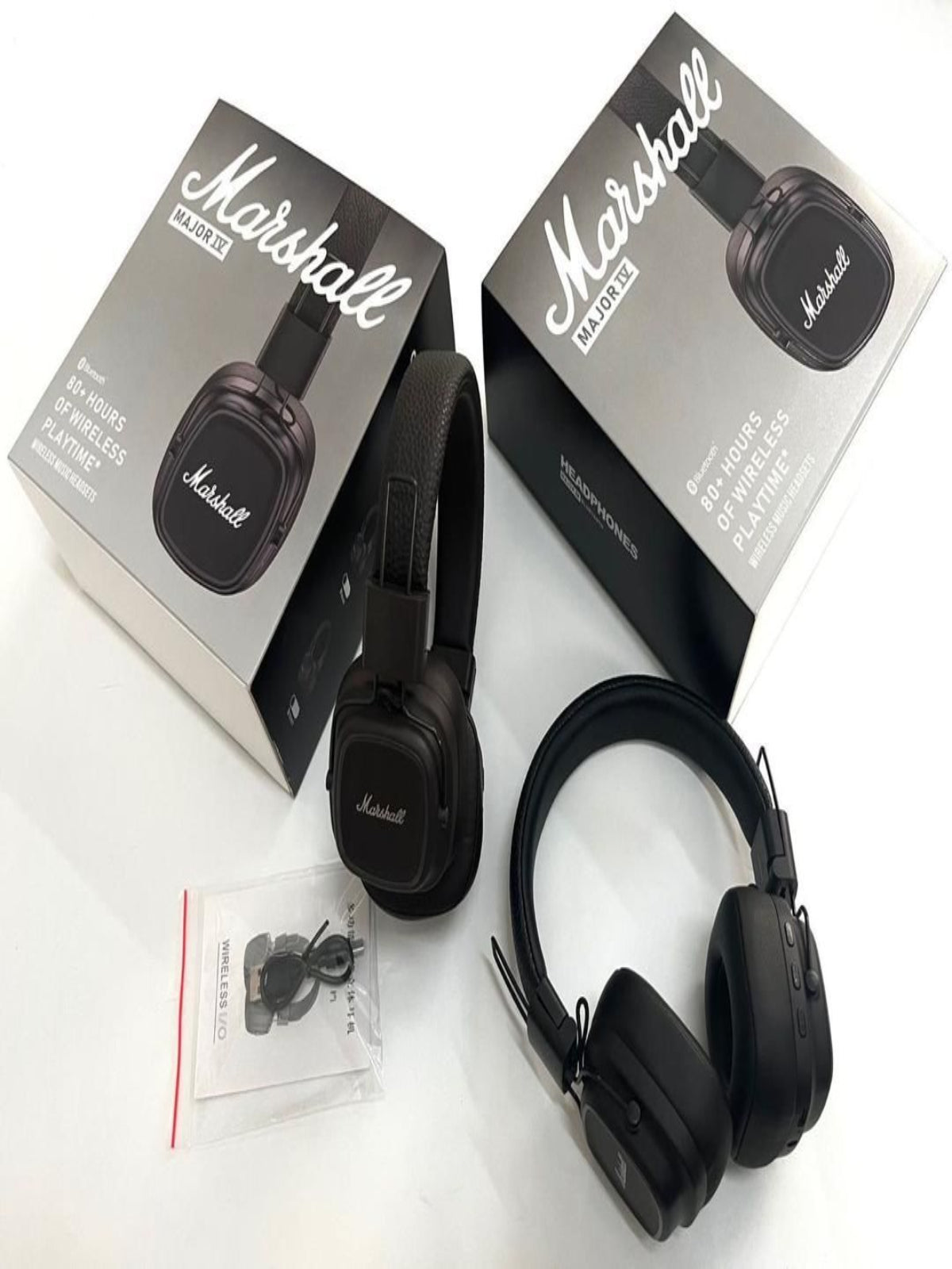 Marshall Major IV Wireless Bluetooth Headphones with 80+ Hours of Playtime