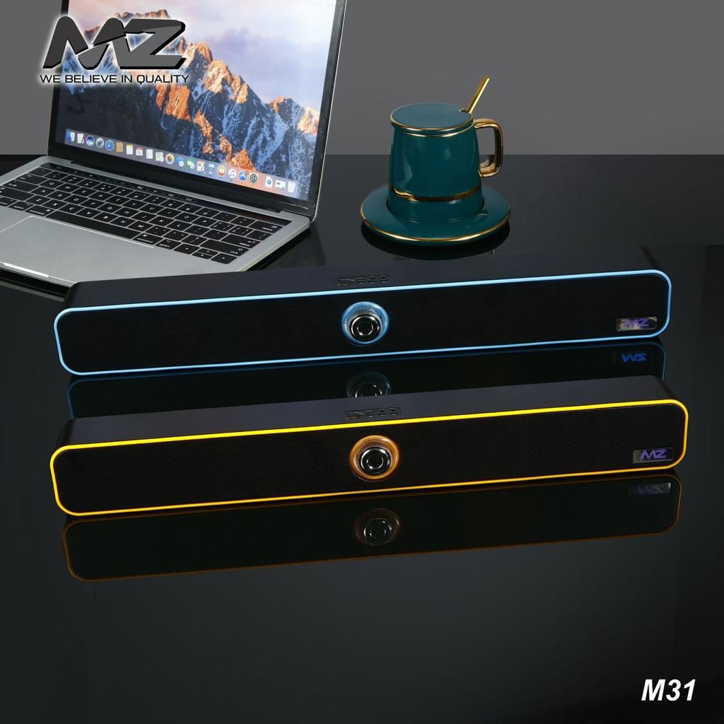 Petrichor MZ M31 (Portable Home TV SOUNDBAR) Dynamic Thunder Sound 2400mAh Battery 16 W Bluetooth Soundbar | TFT Card Reader | USB Playback (Premium Black)